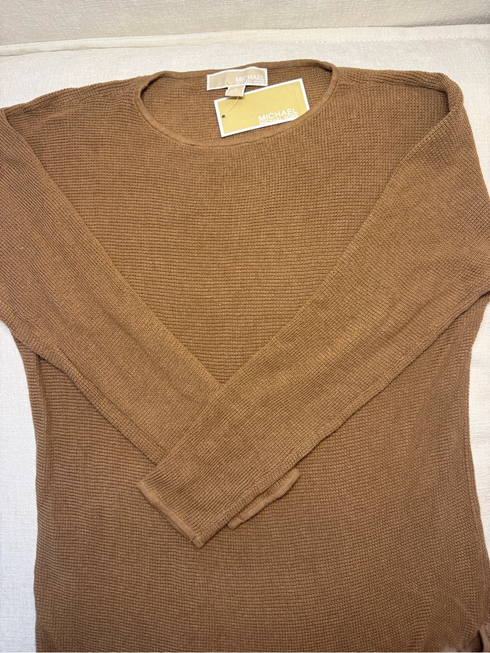 Michael Kors Men's Camel Brown Crewneck Sweater